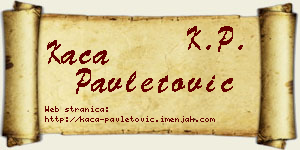 Kaća Pavletović vizit kartica